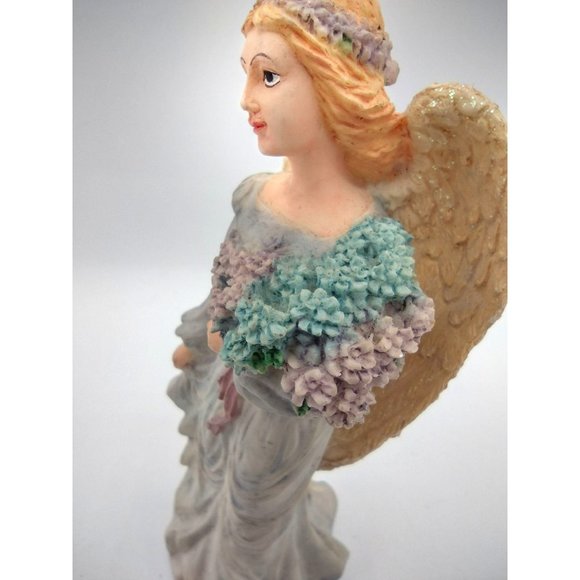 Angel Figure Holding Flower Bouquet by Abbey Press Religious Figurine Artistic - Picture 5 of 13